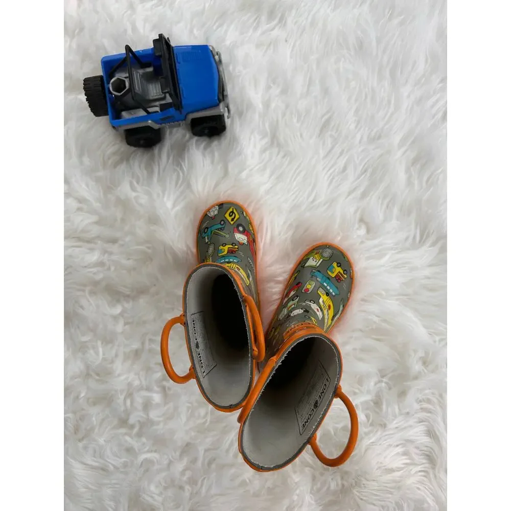 Lone Cone Toddler Rain Boots Car Print